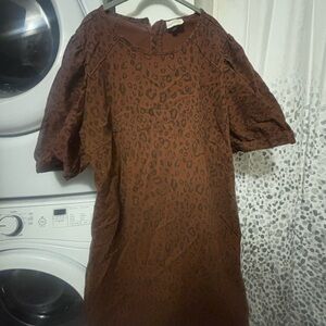 Universal Thread Denim Brown Leopard Print Dress size 22